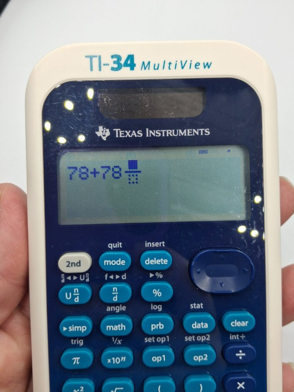 Texas Instruments TI-34 MultiView Scientific Calculator w/ Cover Tested Working - Picture 2 of 6